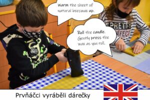 Prvňáčci vyráběli dárečky a při tom se učili anglicky