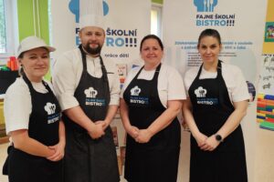 Fajne školní bistro mentoring Petra Bláhy ve školní jídelně Mateřské školy U Dvoru 22, Ostrava-Mariánské Hory a Hulváky